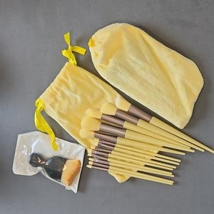 Makeup brushes! Yellow!